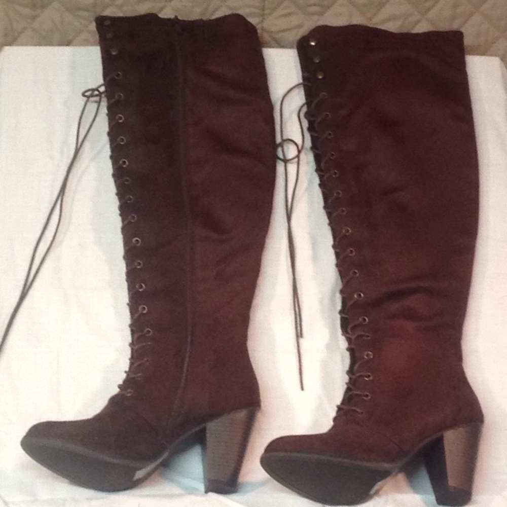 Forever Brand Over the Knee Brown Boots